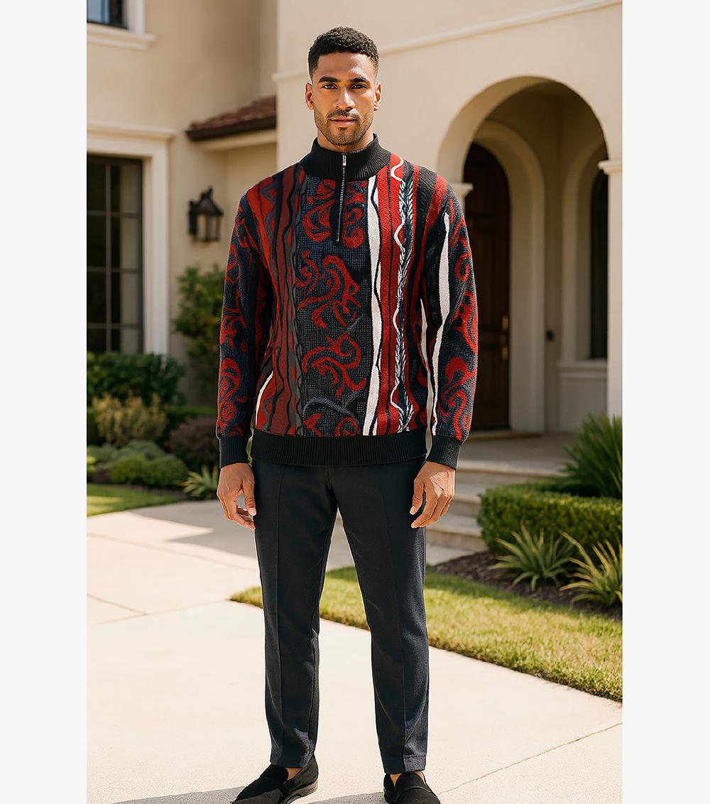 Stacy Adams Sinclair Quarter Zip Sweater Men’s Casual Wear