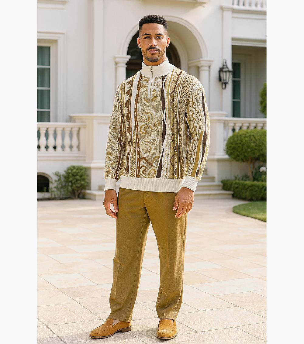 Stacy Adams Sinclair Quarter Zip Sweater Men’s Casual Wear