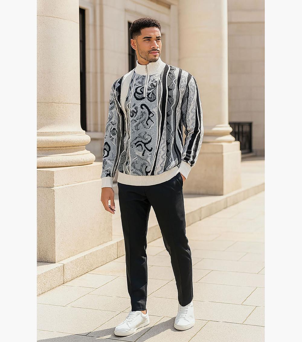 Stacy Adams Sinclair Quarter Zip Sweater Men’s Casual Wear