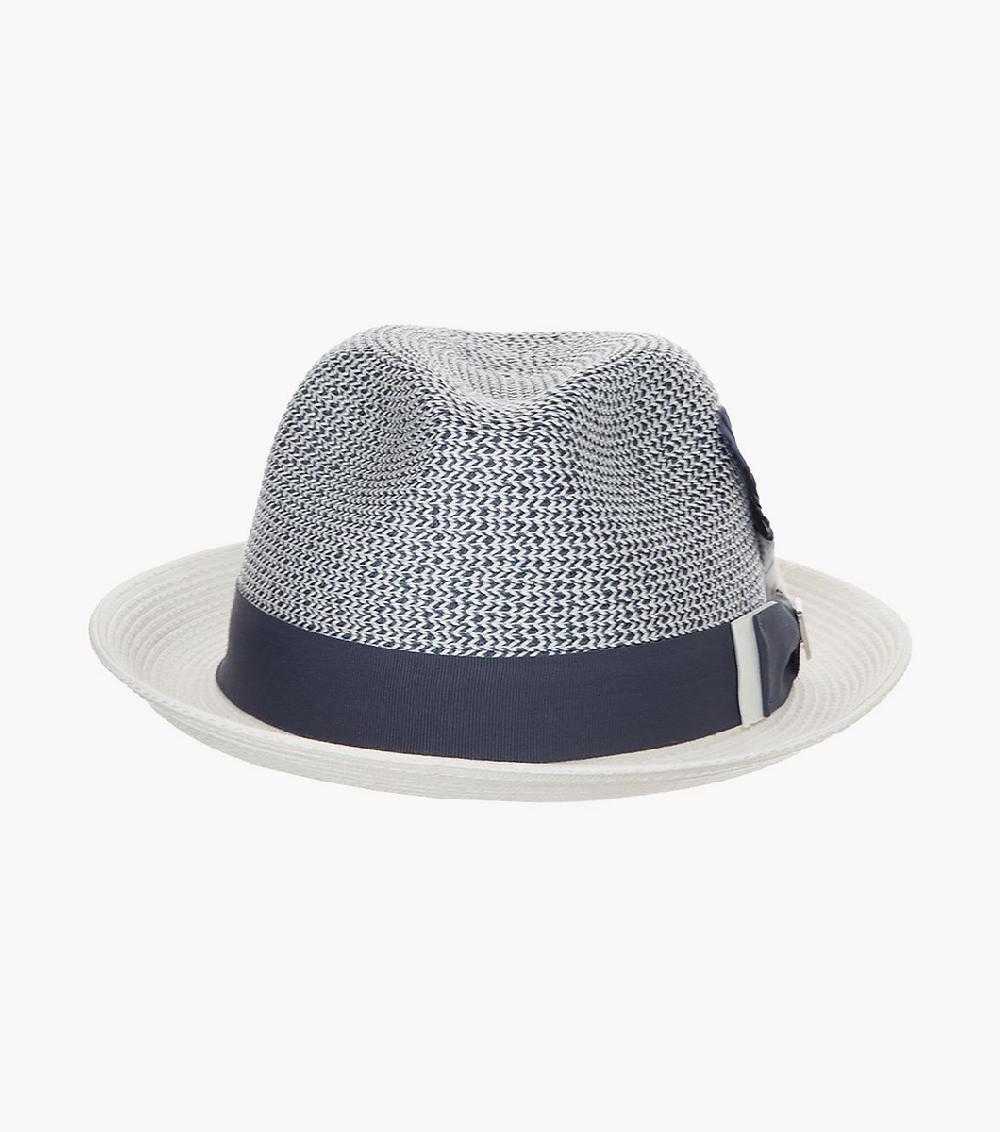 Stacy Adams Skylin Fedora Paper Braided Pinch Front Hat Men’s Hats