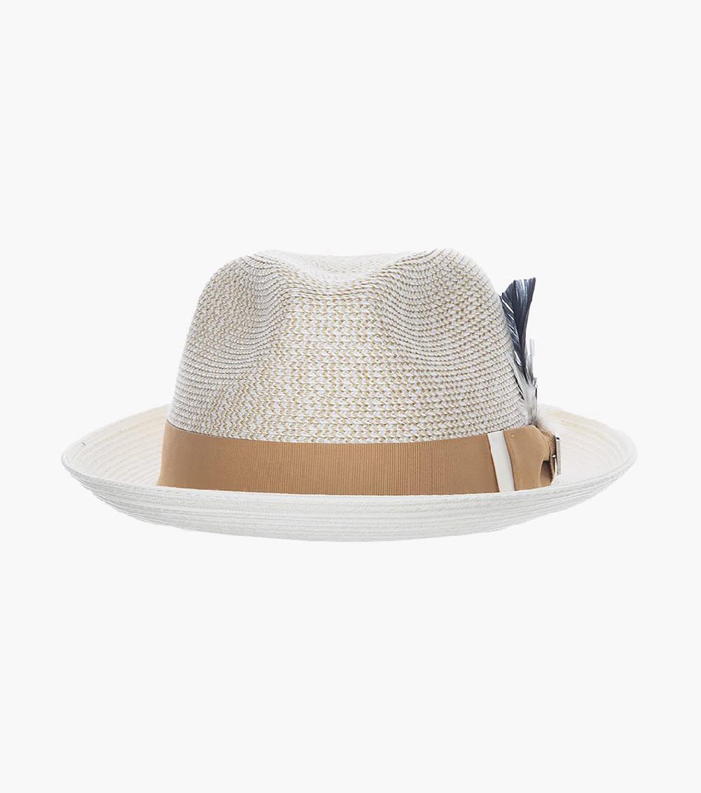 Stacy Adams Skylin Fedora Paper Braided Pinch Front Hat Men’s Hats