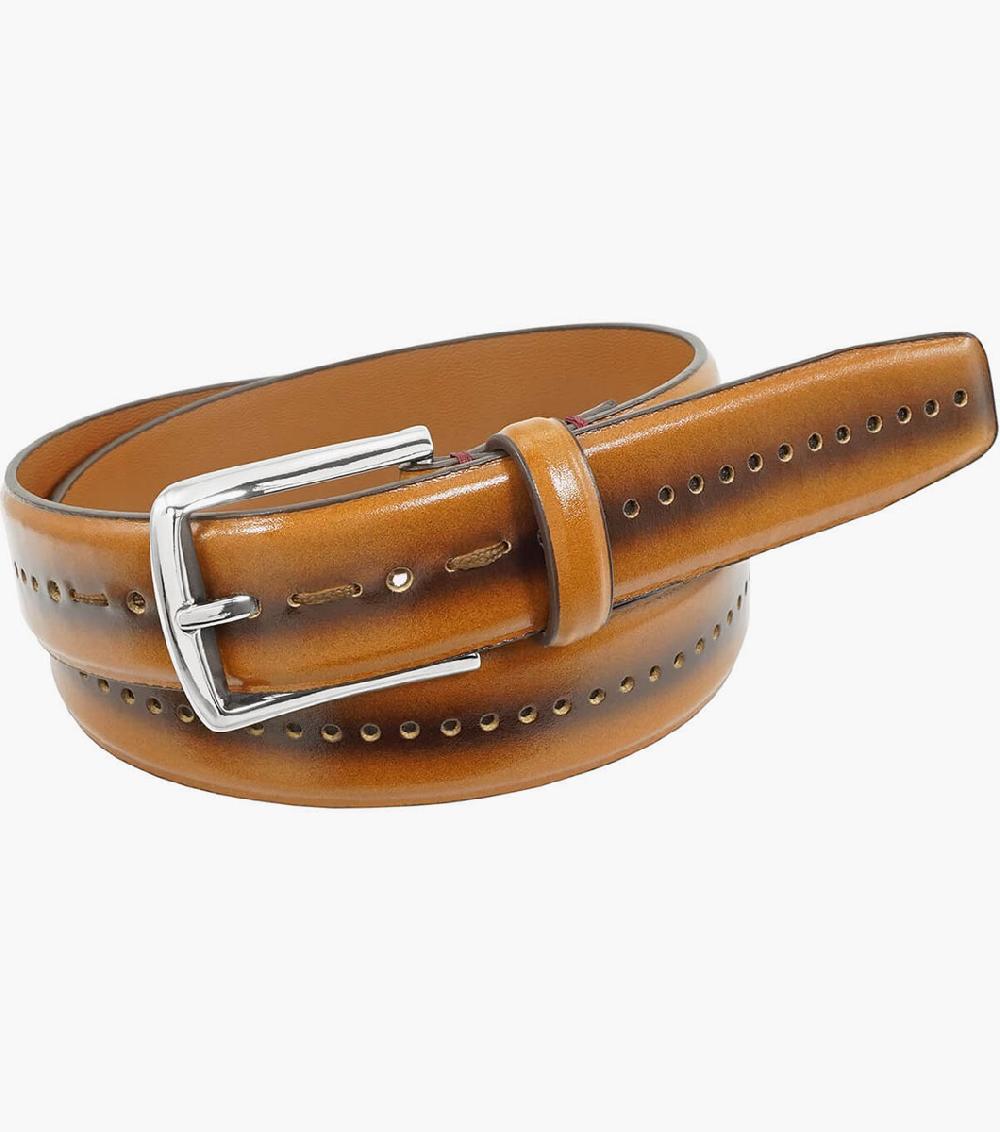 stacy adams Carnegie Perf Leather Belt Men’s Belts