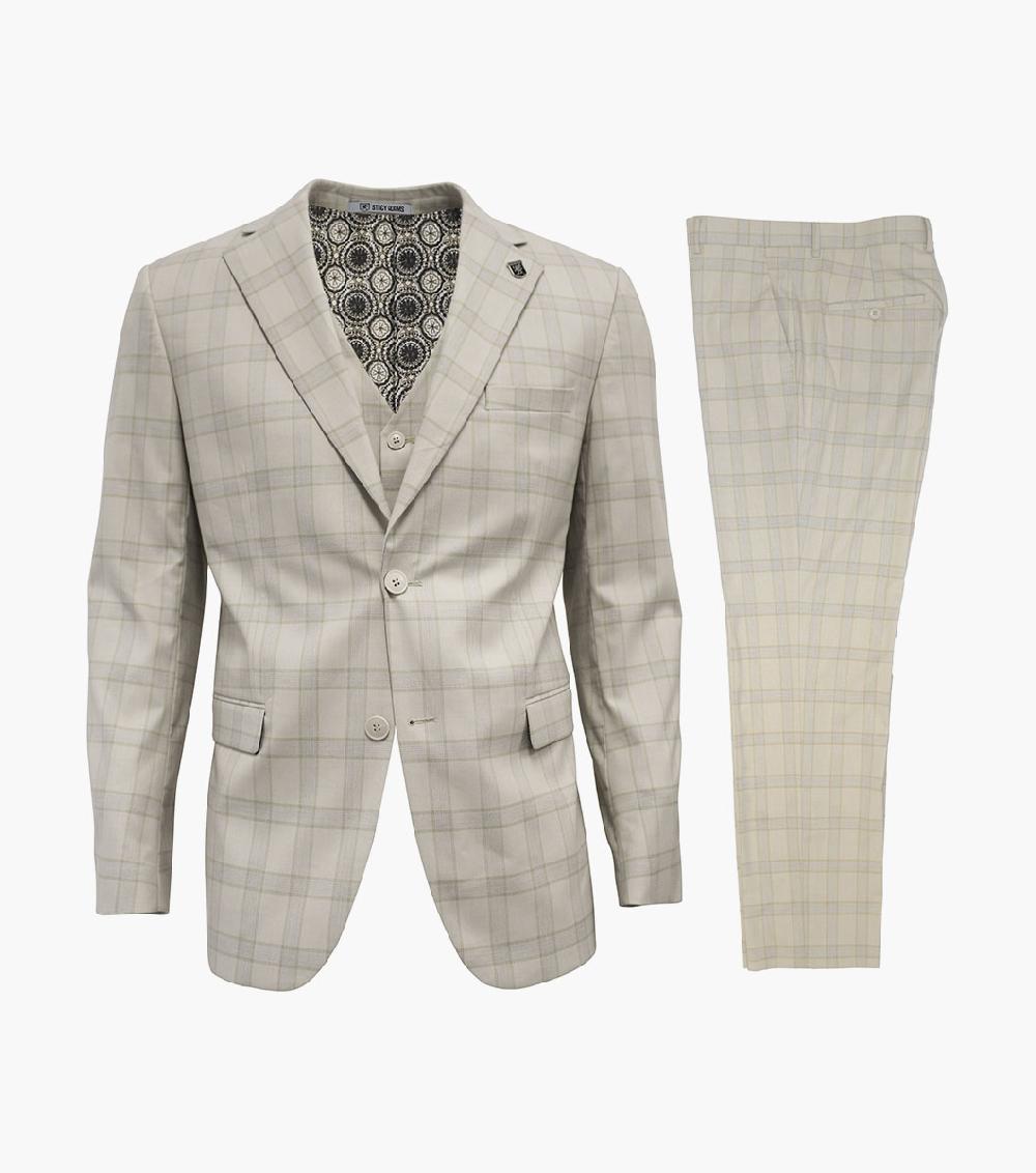 Stacy Adams Coogan 3 Piece Vested Suit Men’s Suits