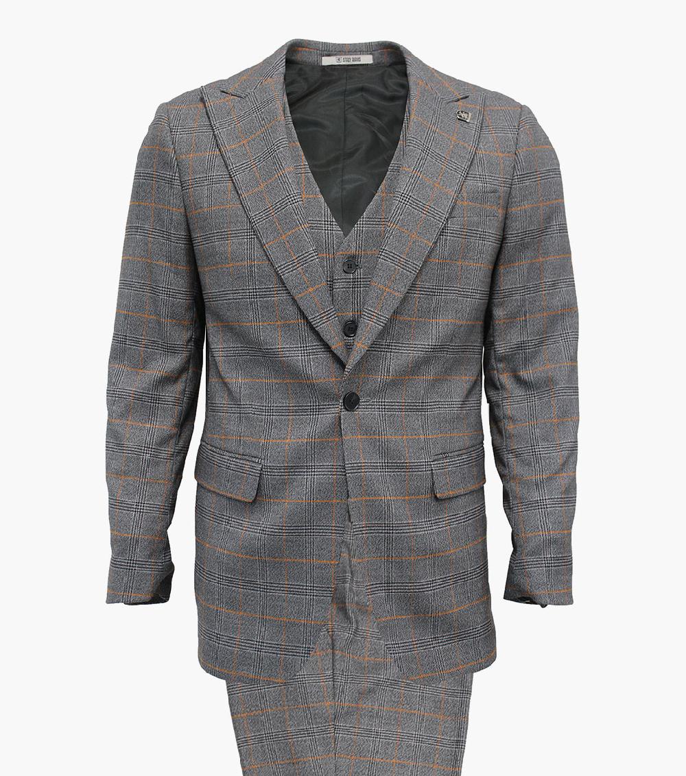 stacy adams Crowe 3 Piece Vested Suit Men’s Suits