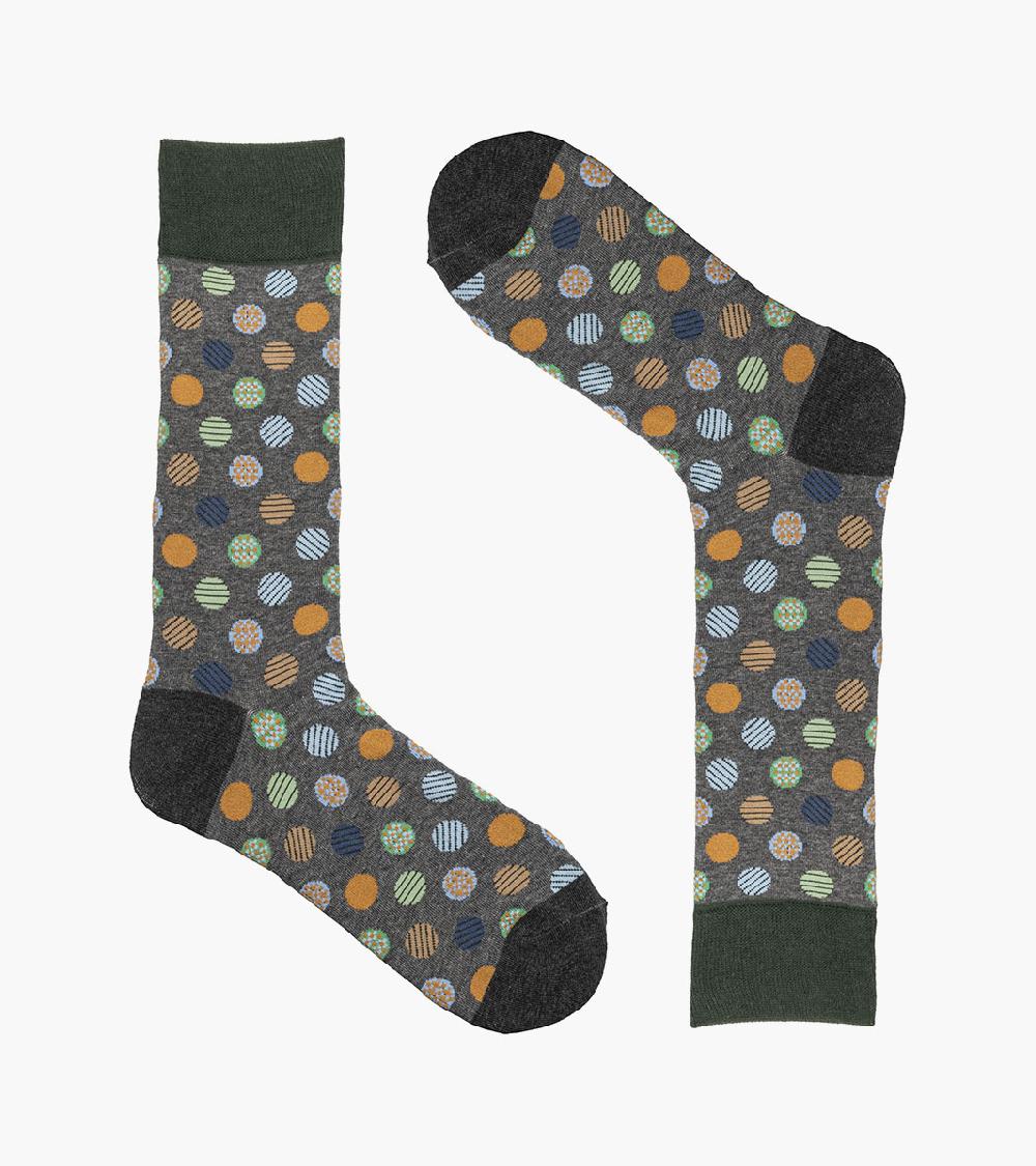 Stacy Adams Dots Men's Crew Dress Sock Men’s Socks