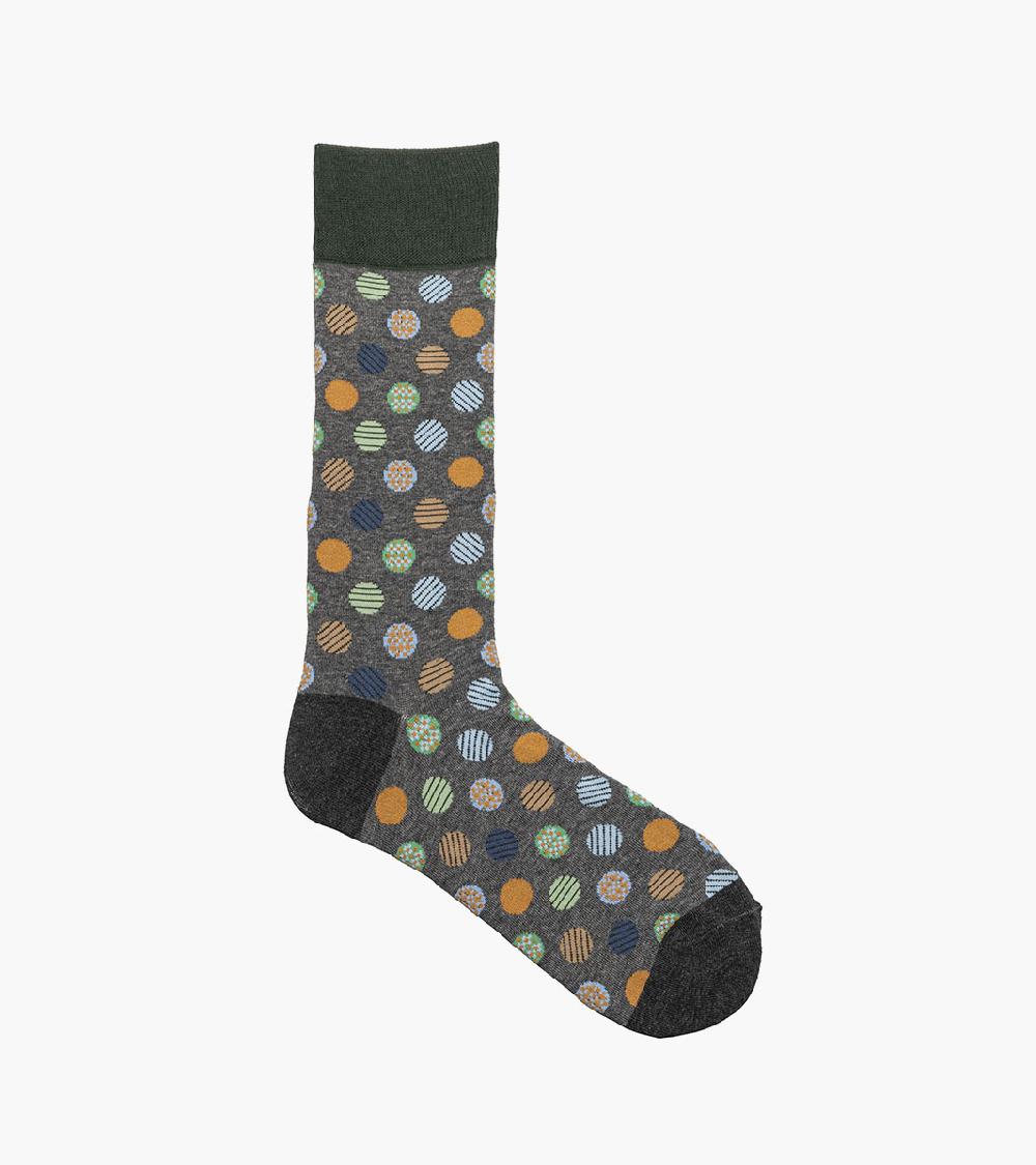 Stacy Adams Dots Men's Crew Dress Sock Men’s Socks