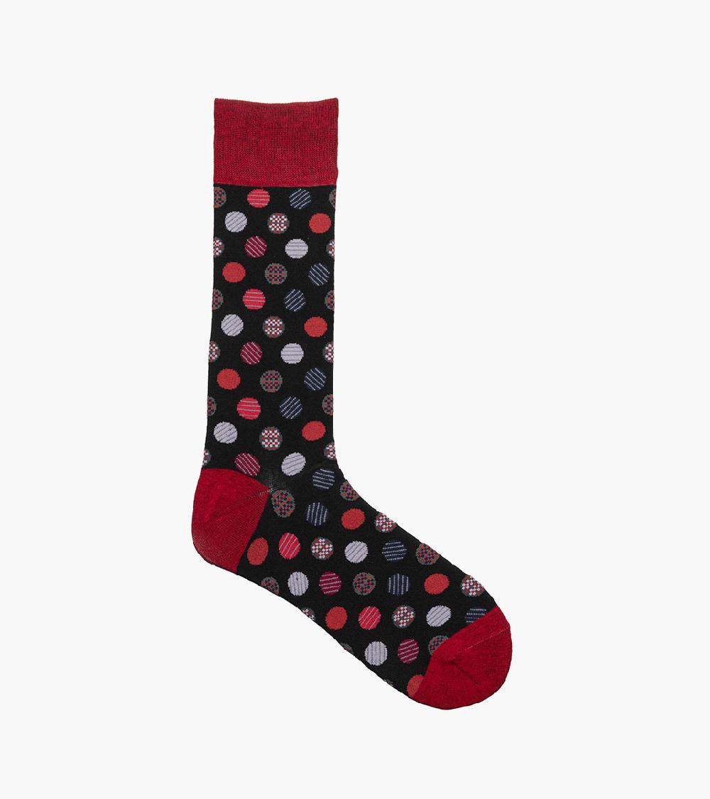 Stacy Adams Dots Men's Crew Dress Sock Men’s Socks