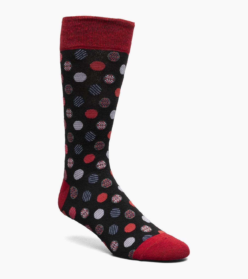 stacy adams Dots Men's Crew Dress Sock Men’s Socks