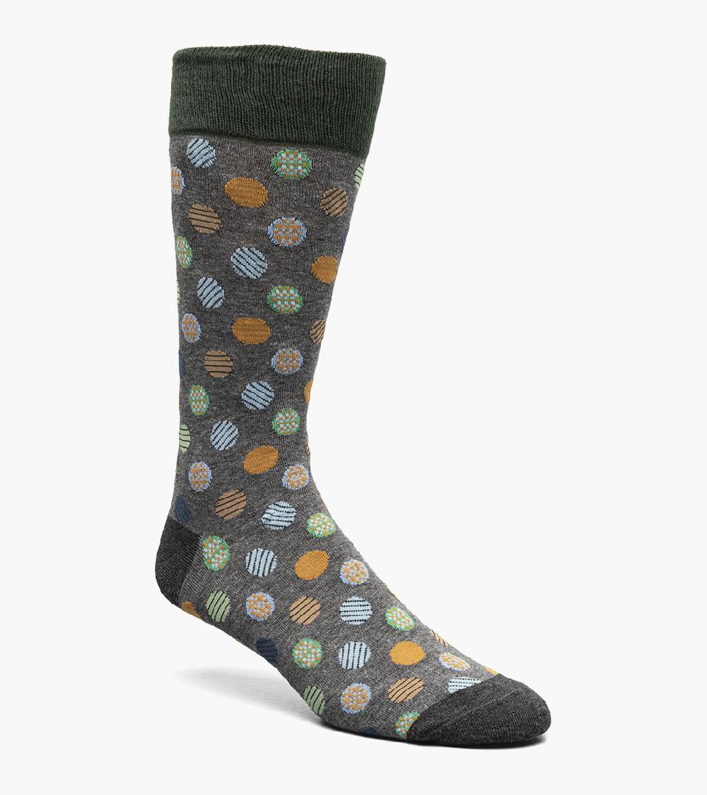 stacy adams Dots Men's Crew Dress Sock Men’s Socks