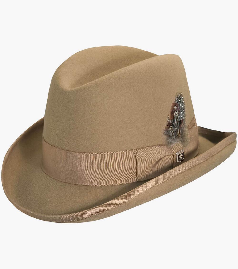stacy adams Elias Homburg Hat Wool Hat Men’s Hats