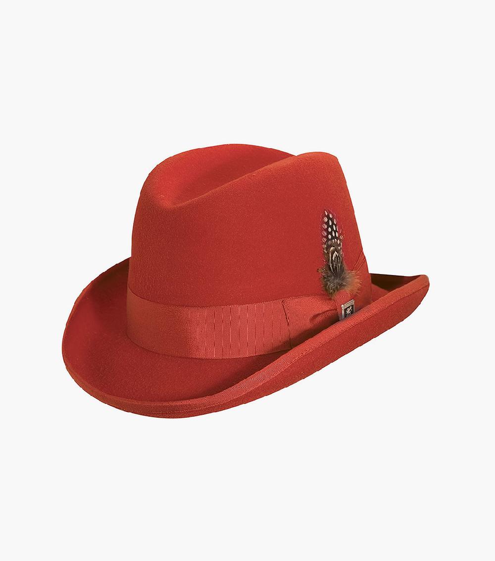 stacy adams Elias Homburg Hat Wool Hat Men’s Hats