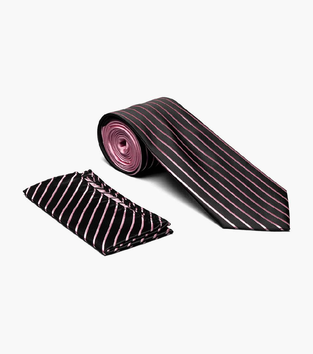 stacy adams Formal Pink Tie & Hanky Set Men’s Ties