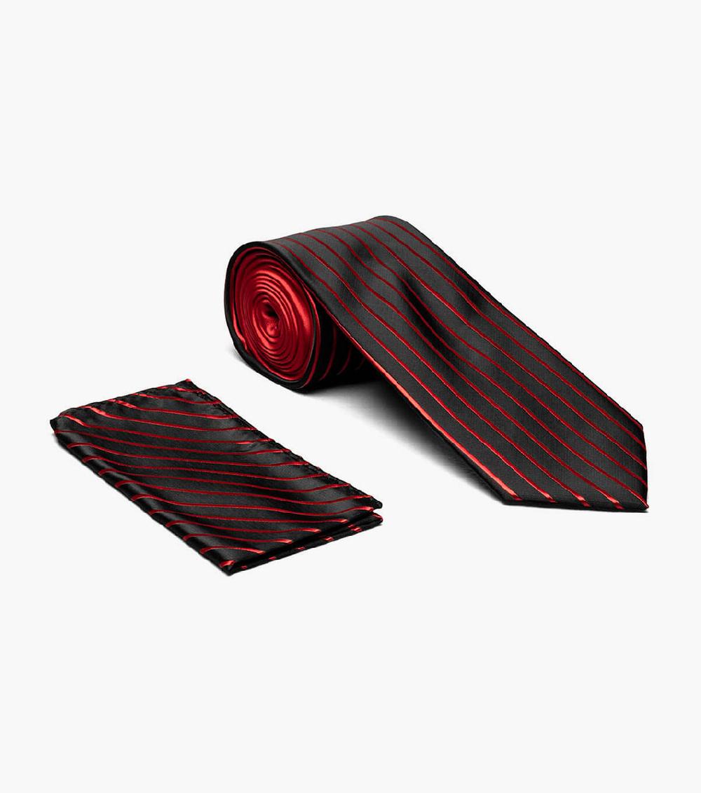 stacy adams Formal Red Tie & Hanky Set Men’s Ties