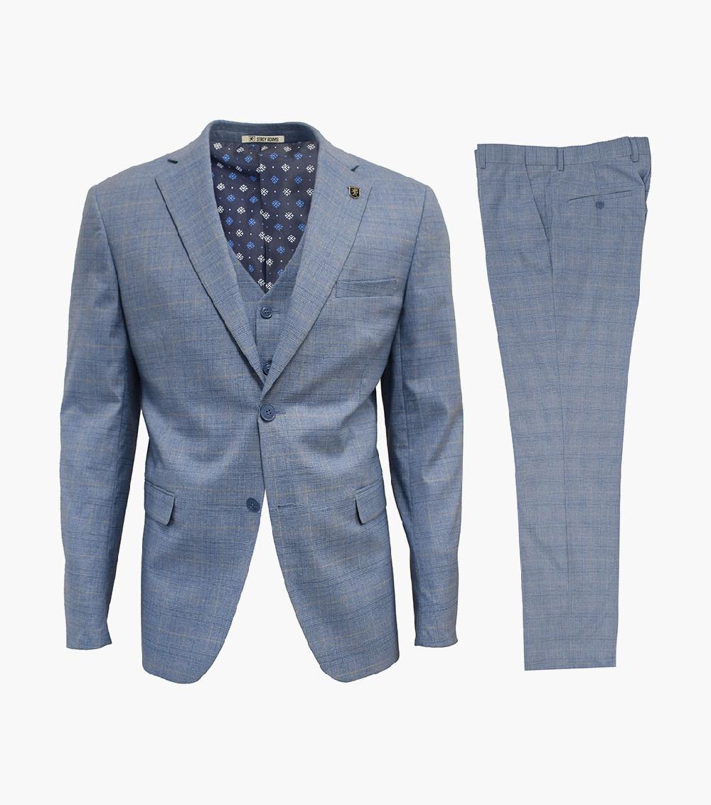 Stacy Adams Newman 3 Piece Vested Suit Men’s Suits