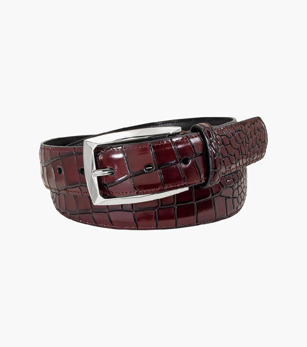 stacy adams Ozzie Croc Emboss Belt Men’s Belts