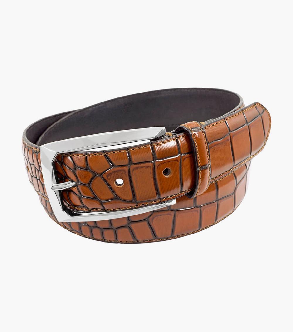 stacy adams Ozzie Croc Emboss Belt Men’s Belts