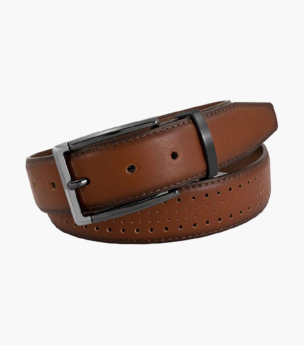 stacy adams Pacer Perf Leather Belt Men’s Belts