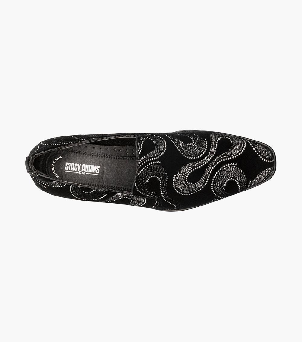 Stacy Adams Swainson Plain Toe Embroidered Slip On Stacy Adams Last Pairs