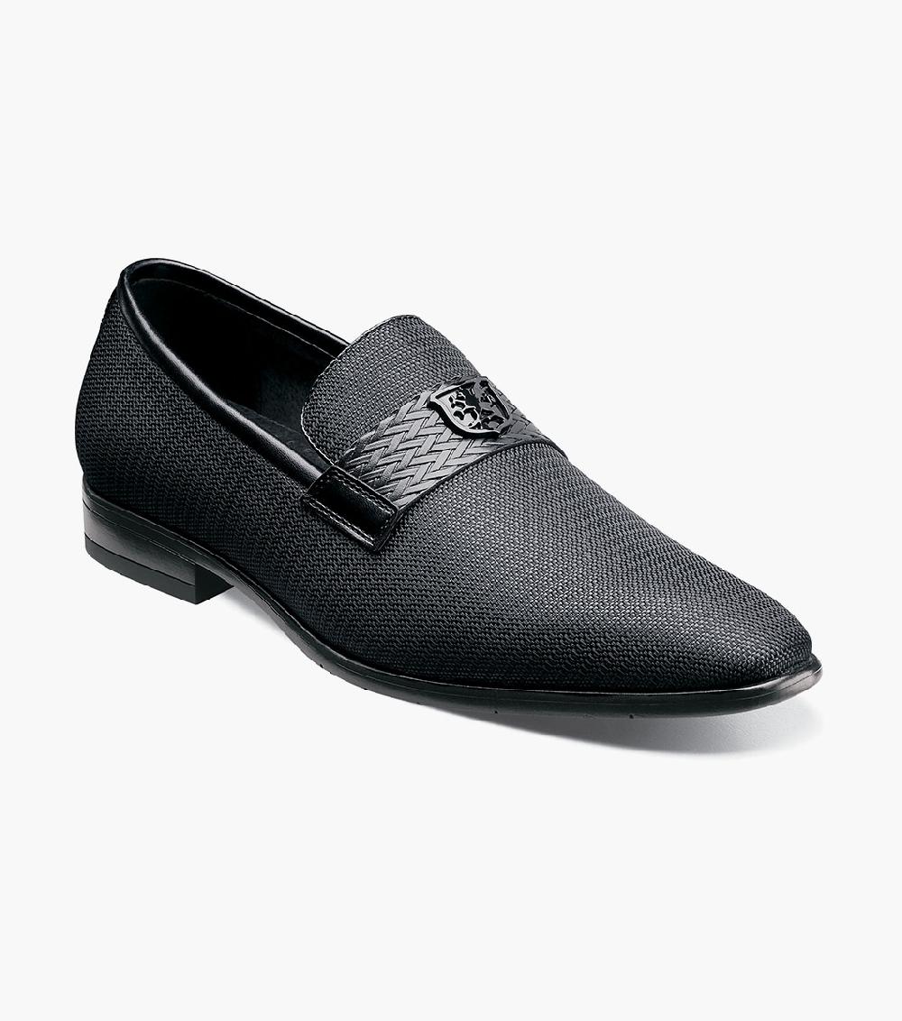 stacy adams Tazzi Plain Toe Saddle Ornament Slip On Men’s Dress Shoes