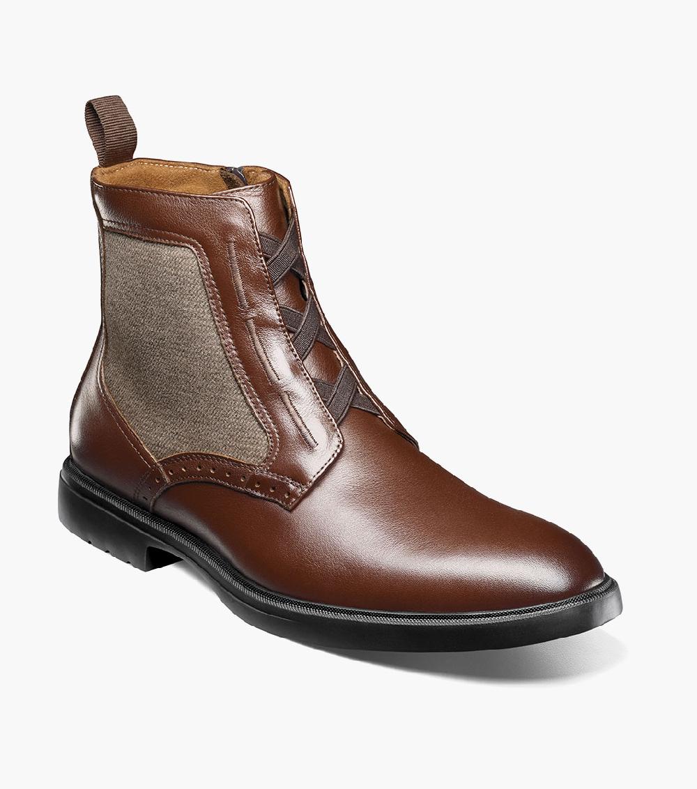 stacy adams Thompson Plain Toe Elastic Lace Boot Men’s Boots