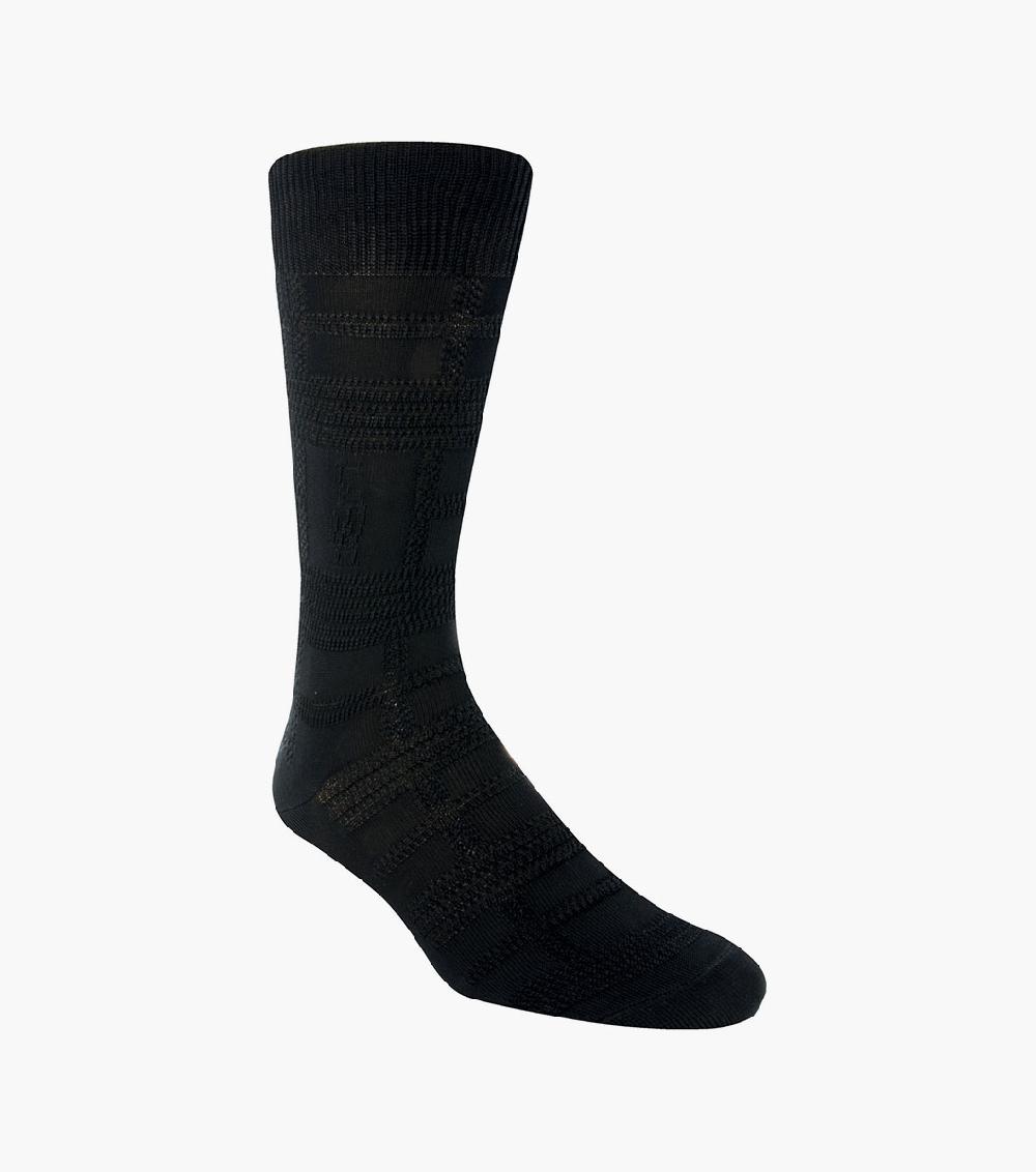 stacy adams Tonal Plaid Men's Crew Dress Socks Men’s Socks