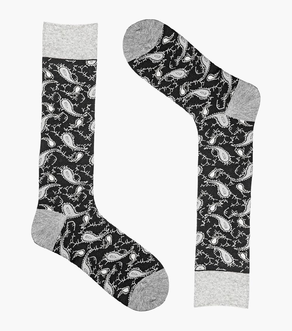 Stacy Adams Two Tone Paisley Men’s Crew Dress Sock Men’s Socks