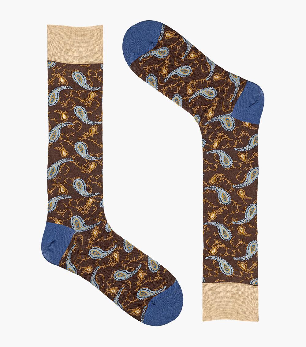 Stacy Adams Two Tone Paisley Men’s Crew Dress Sock Men’s Socks