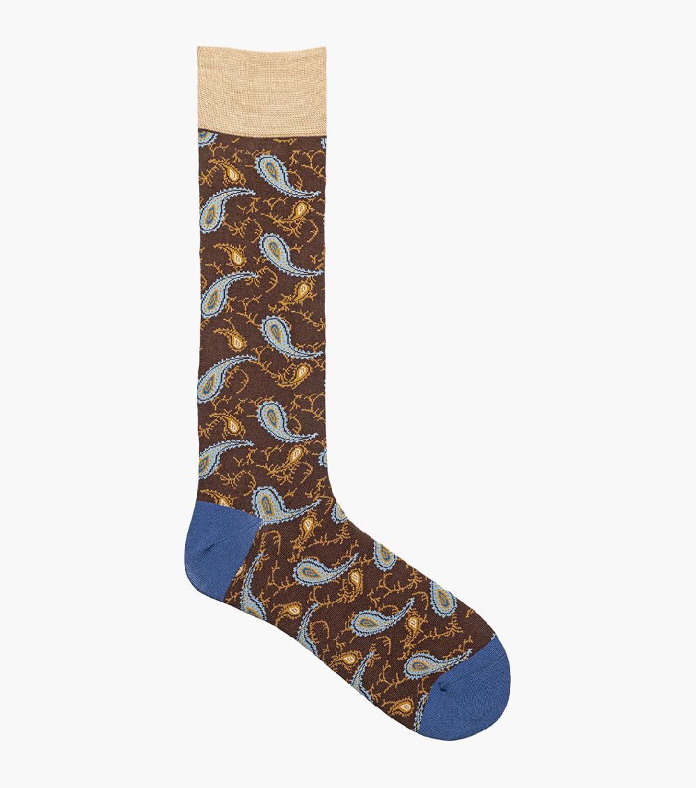 Stacy Adams Two Tone Paisley Men’s Crew Dress Sock Men’s Socks