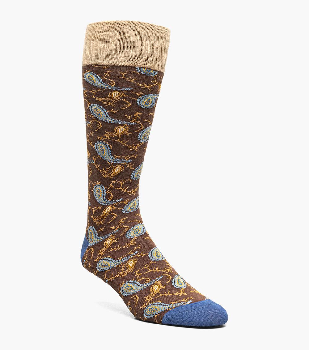 stacy adams Two Tone Paisley Men’s Crew Dress Sock Men’s Socks