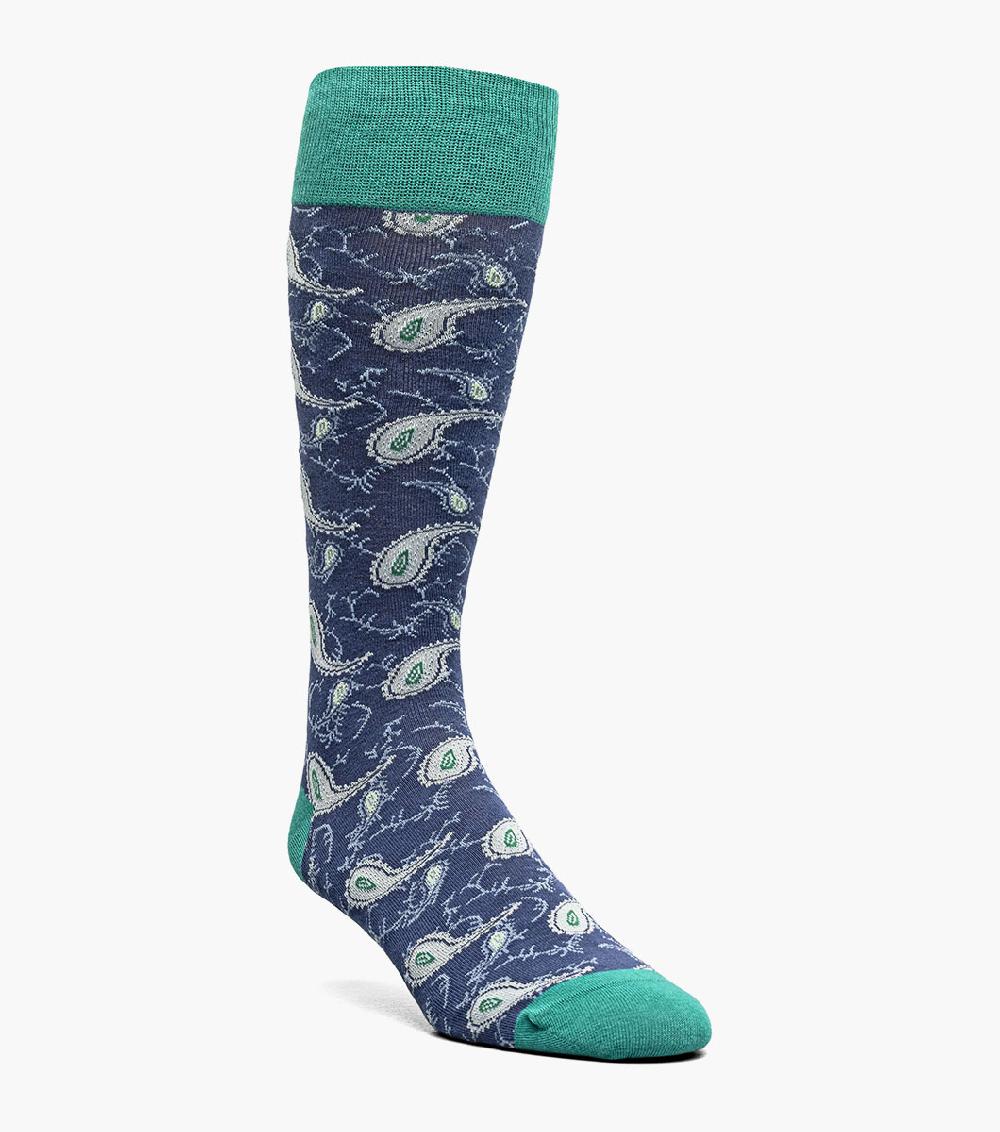 stacy adams Two Tone Paisley Men’s Crew Dress Sock Men’s Socks