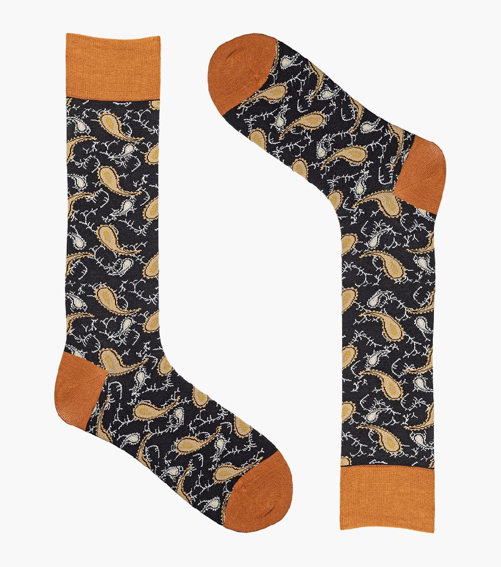 Stacy Adams Two Tone Paisley Men’s Crew Dress Sock Men’s Socks