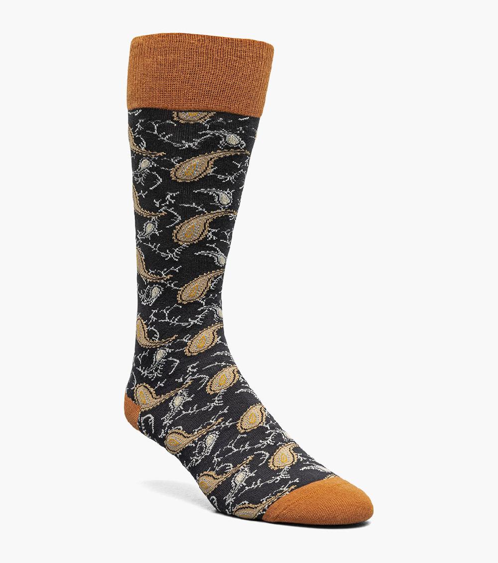 stacy adams Two Tone Paisley Men’s Crew Dress Sock Men’s Socks