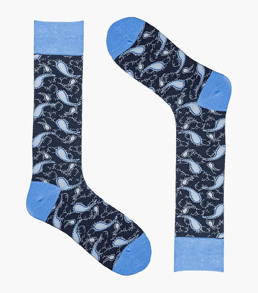 Stacy Adams Two Tone Paisley Men’s Crew Dress Sock Men’s Socks