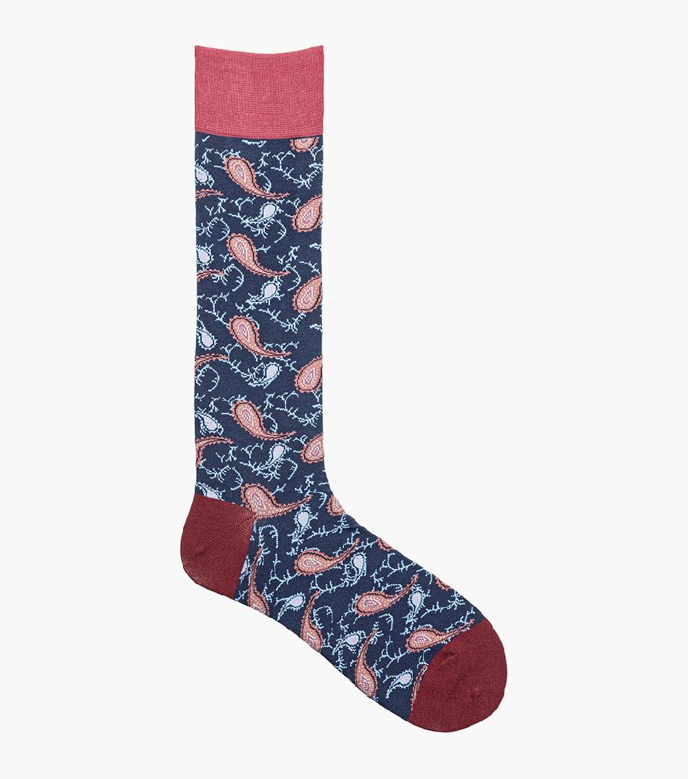 Stacy Adams Two Tone Paisley Men’s Crew Dress Sock Men’s Socks