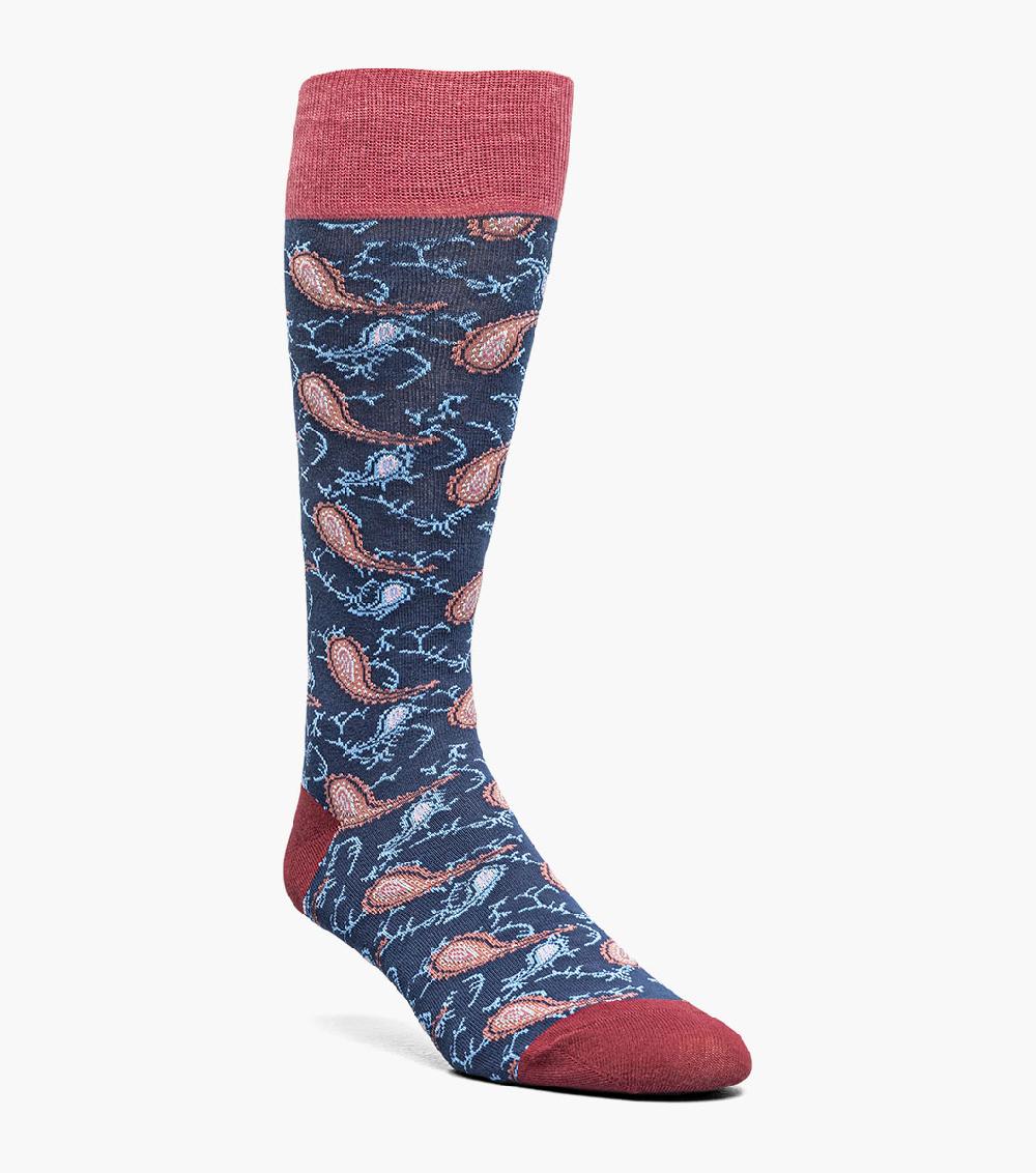 stacy adams Two Tone Paisley Men’s Crew Dress Sock Men’s Socks