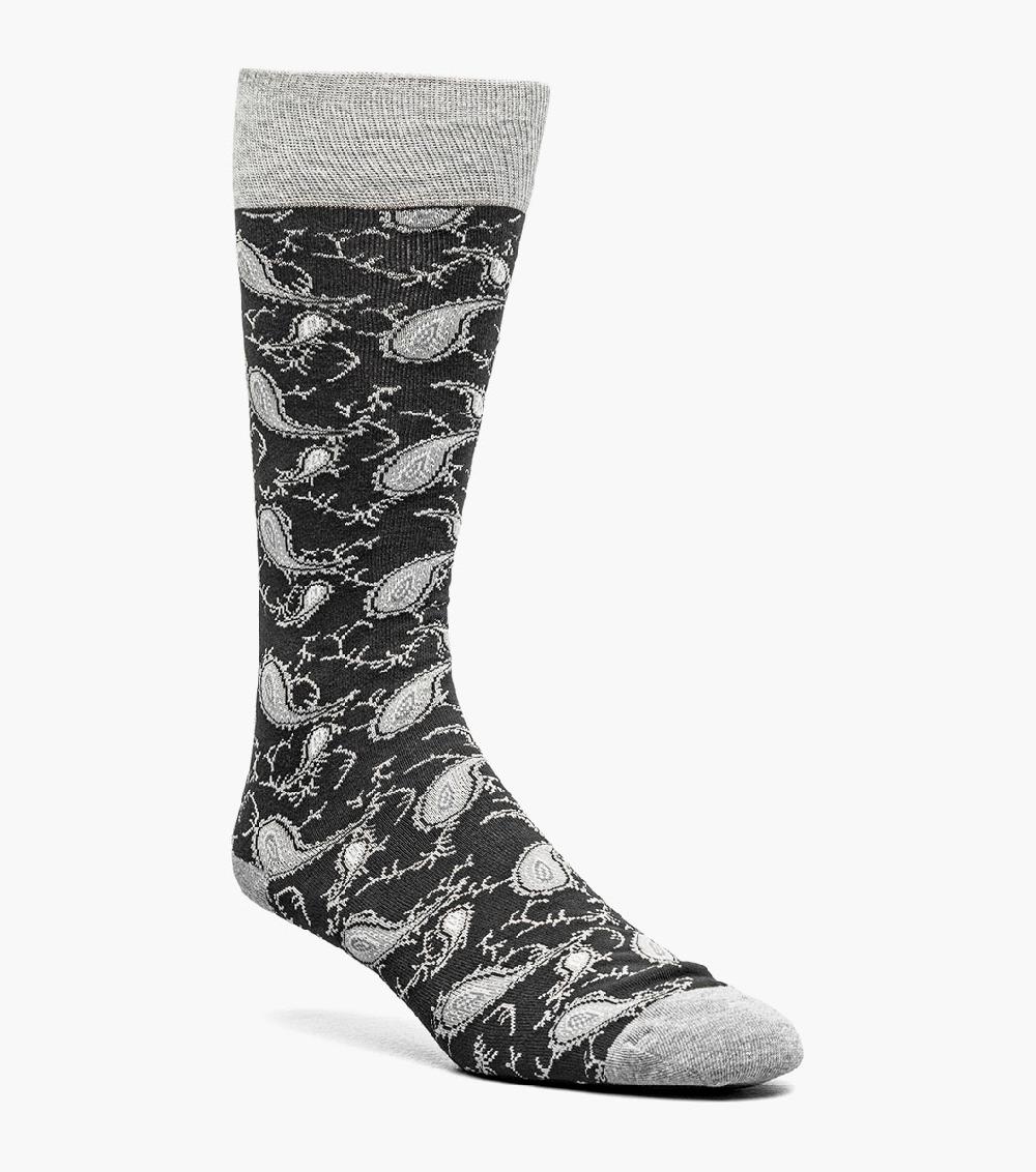 stacy adams Two Tone Paisley Men’s Crew Dress Sock Men’s Socks