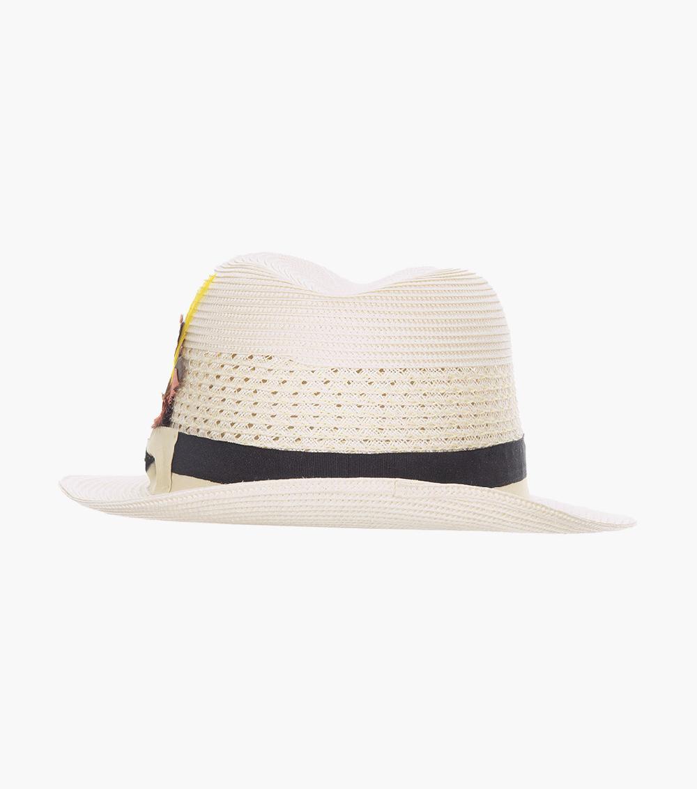 Stacy Adams Tyce Fedora Poly Braided Pinch Front Hat Men’s Hats