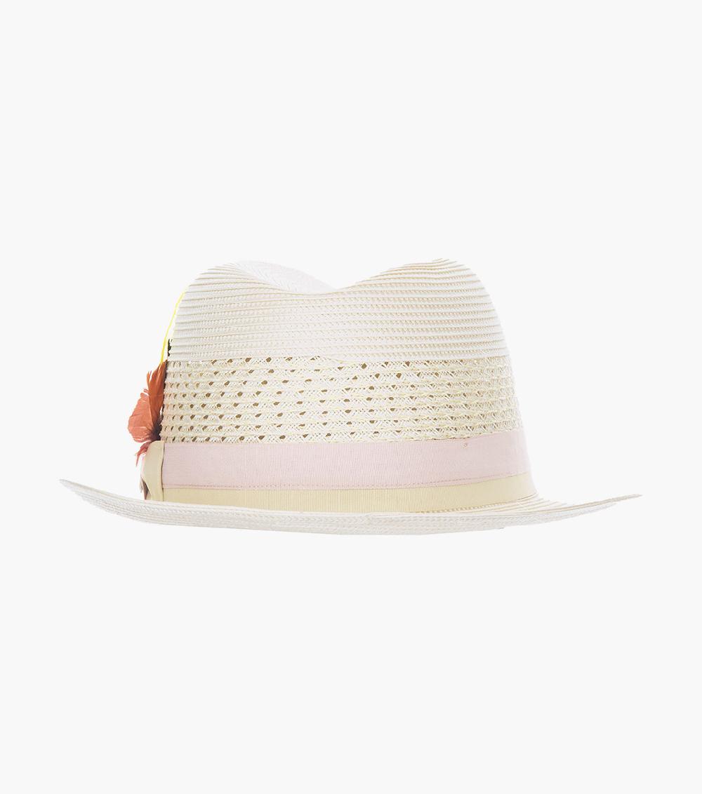 Stacy Adams Tyce Fedora Poly Braided Pinch Front Hat Men’s Hats