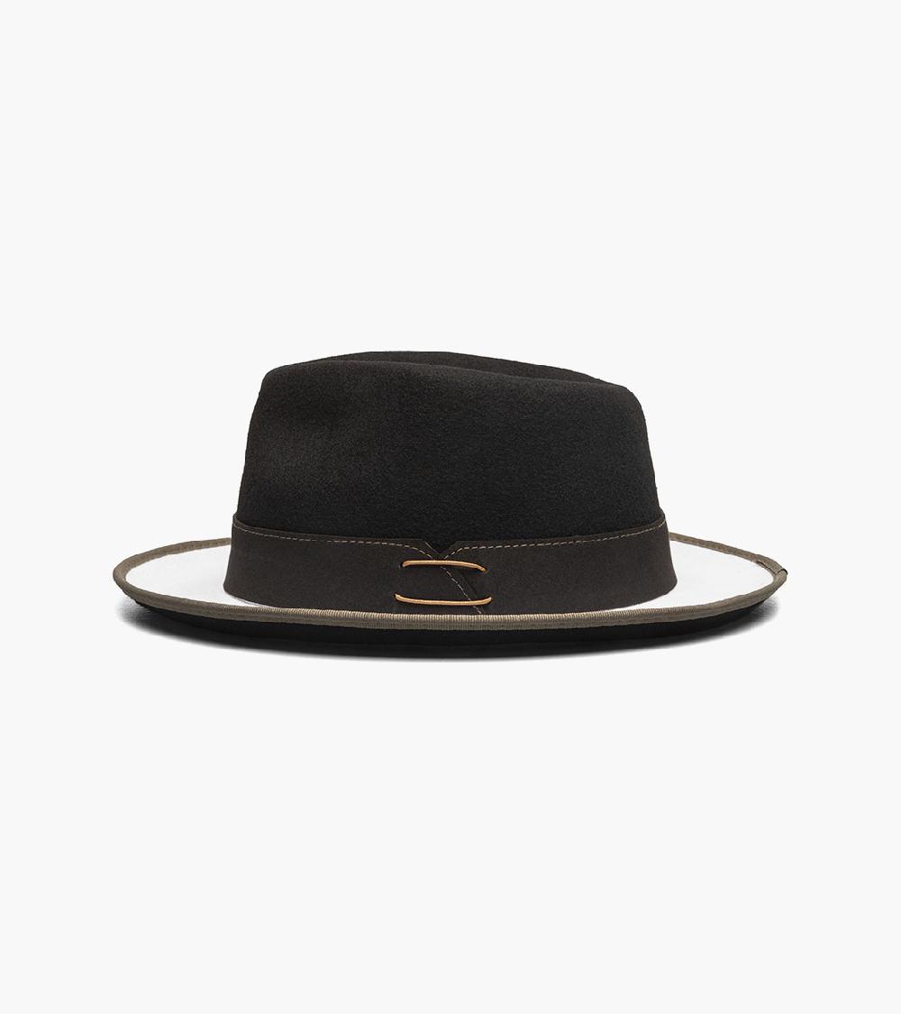 Stacy Adams Wentworth Fedora Wool Felt Pinch Front Hat Men’s Hats