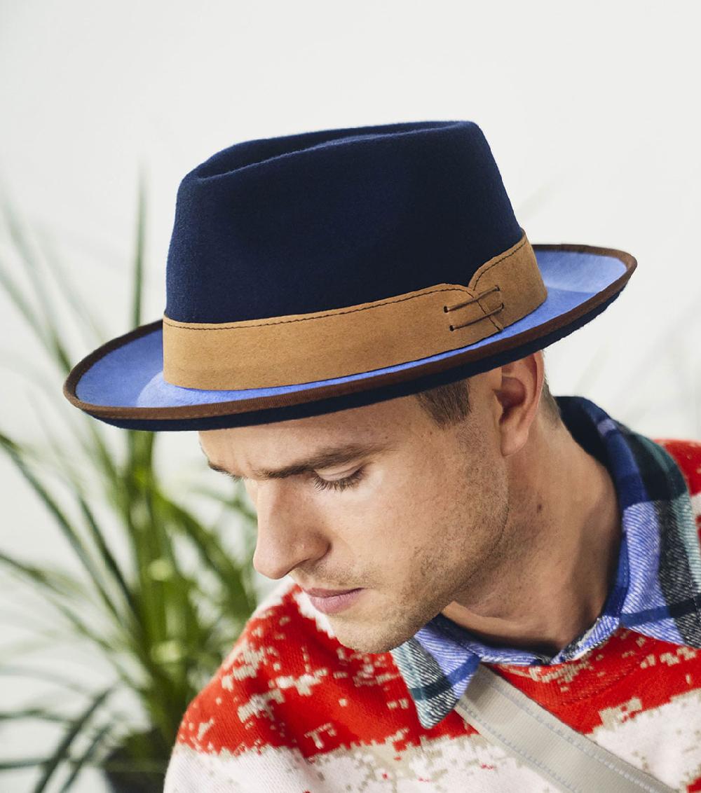 Stacy Adams Wentworth Fedora Wool Felt Pinch Front Hat Men’s Hats