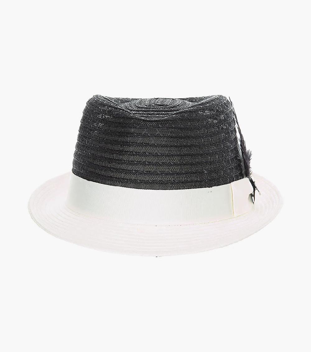 Stacy Adams Zaylen Fedora Paper Braided Pinch Front Hat Men’s Hats
