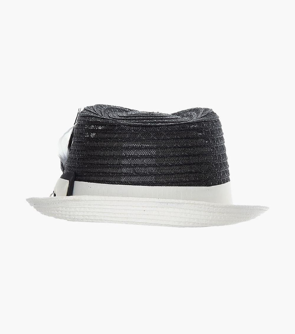Stacy Adams Zaylen Fedora Paper Braided Pinch Front Hat Men’s Hats