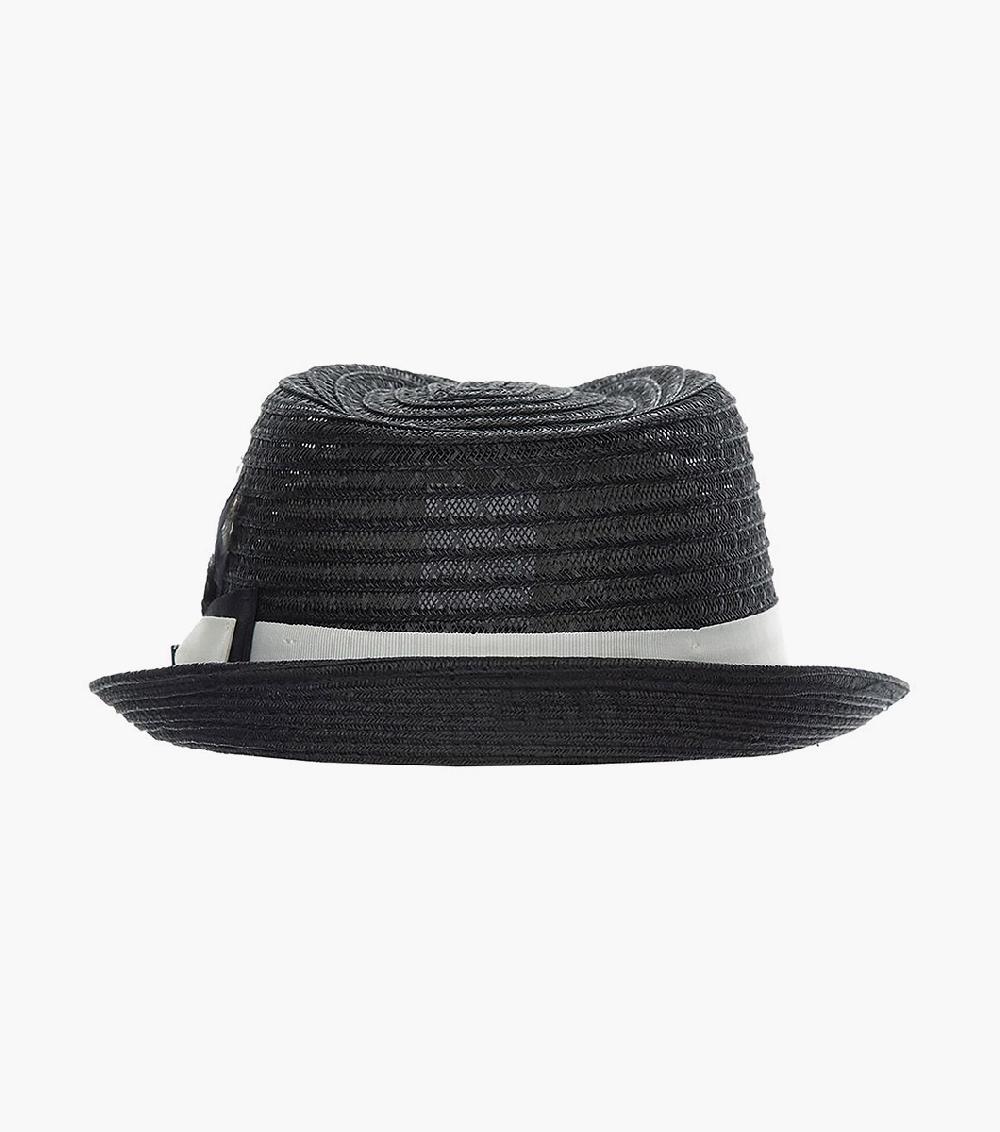 Stacy Adams Zaylen Fedora Paper Braided Pinch Front Hat Men’s Hats