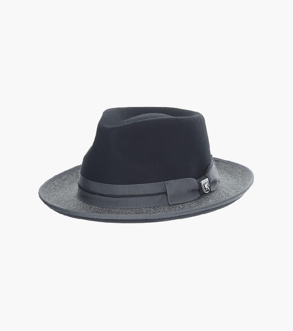 stacy adams Zylen Fedora Wool Felt Pinch Front Hat Men’s Hats