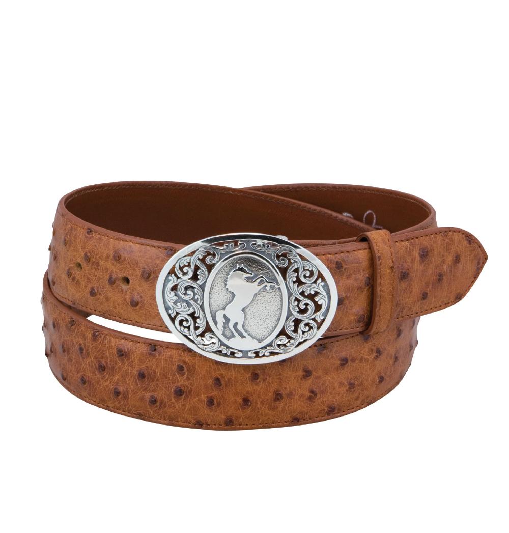 stallion boots & leather goods Caramel Full Quill Ostrich