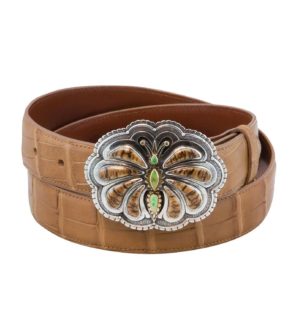 stallion boots & leather goods Taupe Alligator/Crocodile