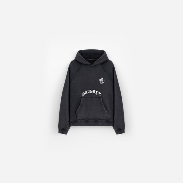 stampd 1993 Cherub Raglan Hoodie - Vintage Washed Black