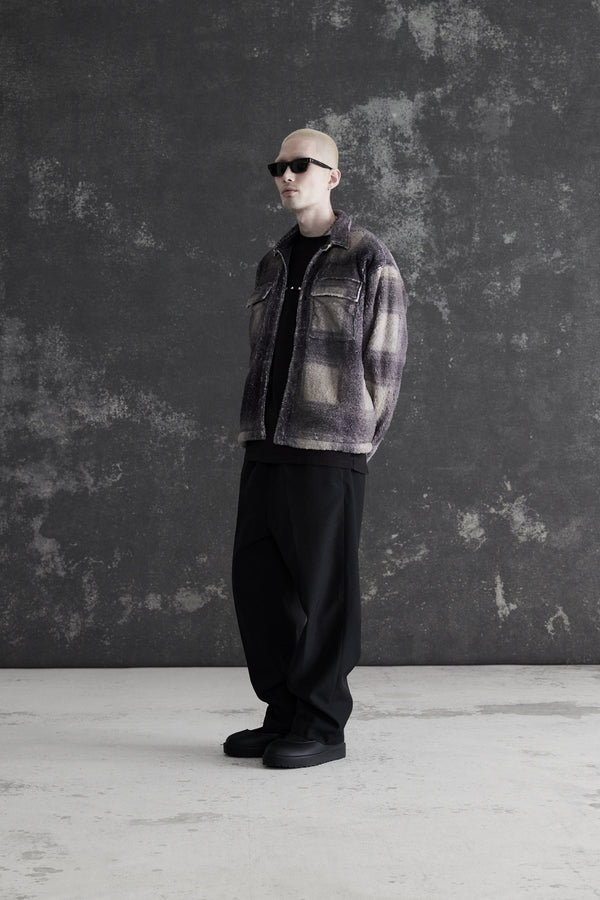 Stampd Camo Plaid Cropped Sherpa Buttondown Camo Plaid