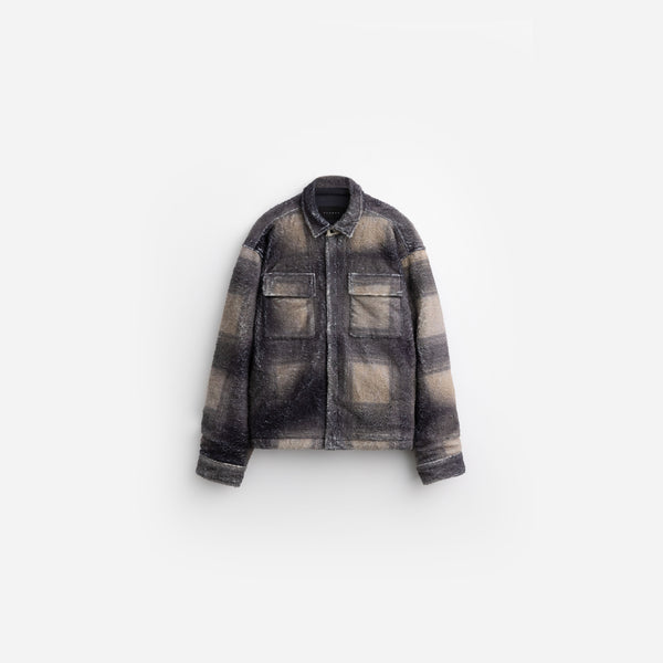 stampd Camo Plaid Cropped Sherpa Buttondown Camo Plaid