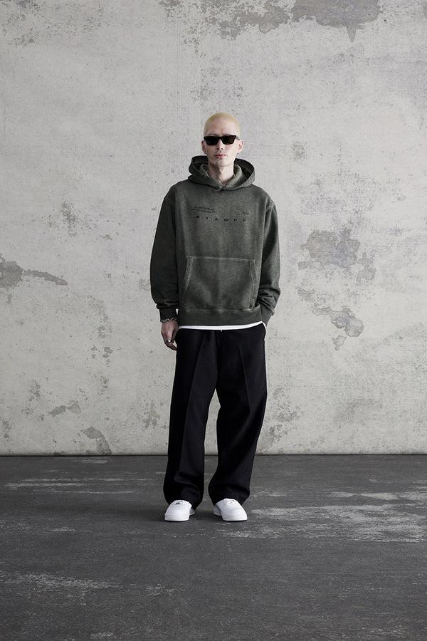 Stampd Mountain Oiled Wash Transit Hoodie Army Oil Wash